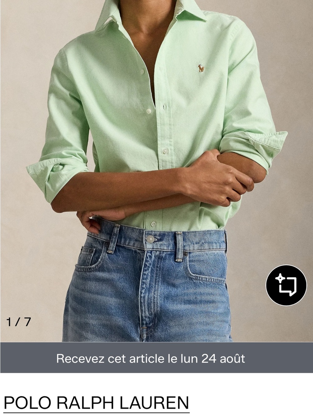 Polo by Ralph Lauren Light Mint Green Oxford Button-Down Shirt